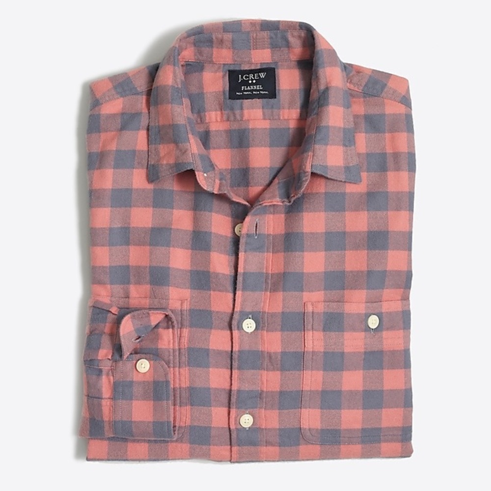 J Crew Men’s Flannel Shirt, Slim XS